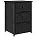 Comodino in rovere nero Rovere Nero MDF, Metallo Compatto - Foto miniatura 1