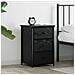 Comodino in rovere nero Rovere Nero MDF, Metallo Compatto - Foto miniatura 2
