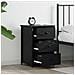 Comodino in rovere nero Rovere Nero MDF, Metallo Compatto - Foto miniatura 4