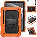 Custodia Per Samsung Galaxy Tab S8/s7 11"" Con Tracolla Arancione - Foto miniatura 4