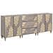 Set di mobili per il bagno 3 pcs Grigio e Oro 180 x 33 x 75 cm - Foto miniatura 1
