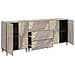 Set di mobili per il bagno 3 pcs Grigio e Oro 180 x 33 x 75 cm - Foto miniatura 2