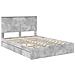 Letto con Contenitore con testiera Grigio cemento 150 x 200 cm - Foto miniatura 4