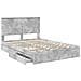 Letto con Contenitore con testiera Grigio cemento 150 x 200 cm - Foto miniatura 5