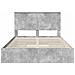 Letto con Contenitore con testiera Grigio cemento 150 x 200 cm - Foto miniatura 8