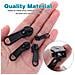 Set Di 12 Cursori Per Cerniere In Nylon Resistenti #3 #5 #8 #10, Sostituzione Del Tirazip In Metallo Black - Foto miniatura 5