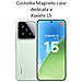 Custodia A Libro Smart Pocket Case In Pelle Per Xiaomi 15 Pro 5g Green - Foto miniatura 2