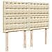 Struttura Letto Pouf con Materasso Crema 140x190 cm in Tessuto - Foto miniatura 9