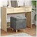 Pouf contenitore Grigio scuro 40 x 40 x 45 cm Velluto - Foto miniatura 2