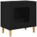 Casa per Gatti Nero 51 x 30 x 52 cm Legno multistrato - Foto miniatura 1