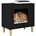 Casa per Gatti Nero 51 x 30 x 52 cm Legno multistrato - Foto miniatura 3