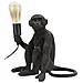 Lampada Da Tavolo Monkey In Polyresin Nero E Oro A Forma Di Scimmia Seduta - Foto miniatura 1