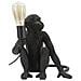 Lampada Da Tavolo Monkey In Polyresin Nero E Oro A Forma Di Scimmia Seduta - Foto miniatura 2