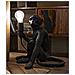 Lampada Da Tavolo Monkey In Polyresin Nero E Oro A Forma Di Scimmia Seduta - Foto miniatura 7