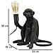Lampada Da Tavolo Monkey In Polyresin Nero E Oro A Forma Di Scimmia Seduta - Foto miniatura 8