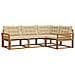 Set di divani con cuscino 4 pcs Naturale e Beige - Foto miniatura 1