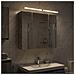 Mobiletto per specchio da bagno con lo scaffale Grigio cemento - Foto miniatura 2