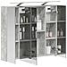 Mobiletto per specchio da bagno con lo scaffale Grigio cemento - Foto miniatura 3