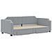 Divano Letto Estraibile Cassetti Grigio Chiaro 100x190 Tessuto - Foto miniatura 3