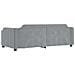 Divano Letto Estraibile Cassetti Grigio Chiaro 100x190 Tessuto - Foto miniatura 7