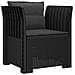 Poltrona a 1 Posto con Cuscini Aspetto Rattan PP Antracite - Foto miniatura 1