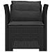 Poltrona a 1 Posto con Cuscini Aspetto Rattan PP Antracite - Foto miniatura 3