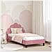 Struttura letto bambini con testata Rosa 80 x 160 cm Velluto - Foto miniatura 2