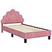 Struttura letto bambini con testata Rosa 80 x 160 cm Velluto - Foto miniatura 4