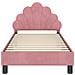 Struttura letto bambini con testata Rosa 80 x 160 cm Velluto - Foto miniatura 5