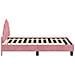 Struttura letto bambini con testata Rosa 80 x 160 cm Velluto - Foto miniatura 6