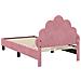 Struttura letto bambini con testata Rosa 80 x 160 cm Velluto - Foto miniatura 7