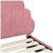 Struttura letto bambini con testata Rosa 80 x 160 cm Velluto - Foto miniatura 8