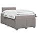Letto box spring con materasso Tortora 120 x 200 cm Tessuto - Foto miniatura 4