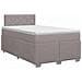 Letto box spring con materasso Tortora 120 x 200 cm Tessuto - Foto miniatura 1