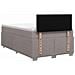 Letto box spring con materasso Tortora 120 x 200 cm Tessuto - Foto miniatura 9