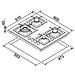 Piano Cottura PGSP60140WS a Gas 4 Fuochi Gas Colore Inox  - Foto miniatura 2
