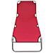 Lettino Prendisole Pieghevole Acciaio Verniciato Polvere Rosso - Foto miniatura 2