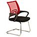 Sedia Cantilever con Braccioli Eureka I Sedia Visitatore Ufficio in Rete Traspirante I Sedia A Sbalzo per Sale Attesa E Conferenze Rosso - Foto miniatura 1