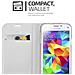 Custodia Compatibile Con Samsung Galaxy S5 Mini / S5 Mini Duos In Classy Argento - Coperchio Protettiva Con Chiusura Magnetica, Funzione Stand E Tasca Per Le Carte - Foto miniatura 7