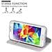 Custodia Compatibile Con Samsung Galaxy S5 Mini / S5 Mini Duos In Classy Argento - Coperchio Protettiva Con Chiusura Magnetica, Funzione Stand E Tasca Per Le Carte - Foto miniatura 8