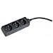 Eu Schuko 3 Way Power Strip - Black 1.5m Prolunghe E Multiple 1,5 M (eu Schuko 3 Way Power Strip - Black 1.5m)  - Foto miniatura 1