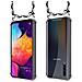 Catena Di Telefoni Cellulari Compatibile Con Samsung Galaxy A30s In Nero Camouflage - Coperchio Protettivo In Silicone Con Anelli D'argento, Cinturino In Corda E Custodia Staccabile - Foto miniatura 8