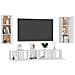 Set Mobili Porta TV 5 pz Bianco in Legno Multistrato - Foto miniatura 6