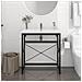Struttura per Lavabo da Bagno Nera 79x38x83 cm in Ferro - Foto miniatura 1