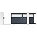 Pack Cancello Scorrevole Nevis 300c160 + 2 Montanti H. 190cm Grigio - Foto miniatura 5