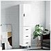 Credenza Bianca 34,5x34x180 Cm In Legno Multistrato - Foto miniatura 1