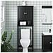 Portaoggetti Sopra Wc Berg Nero 60x27x164,5 Cm Legno Massello - Foto miniatura 1