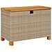 Contenitore Giardino Beige 80x40x48cm Polyrattan E Legno Acacia - Foto miniatura 2