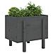Fioriera Da Giardino Grigia 62x50x57 Cm Legno Massello Di Pino - Foto miniatura 3