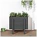 Fioriera Da Giardino Grigia 62x50x57 Cm Legno Massello Di Pino - Foto miniatura 1